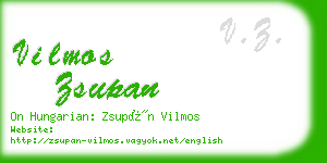 vilmos zsupan business card